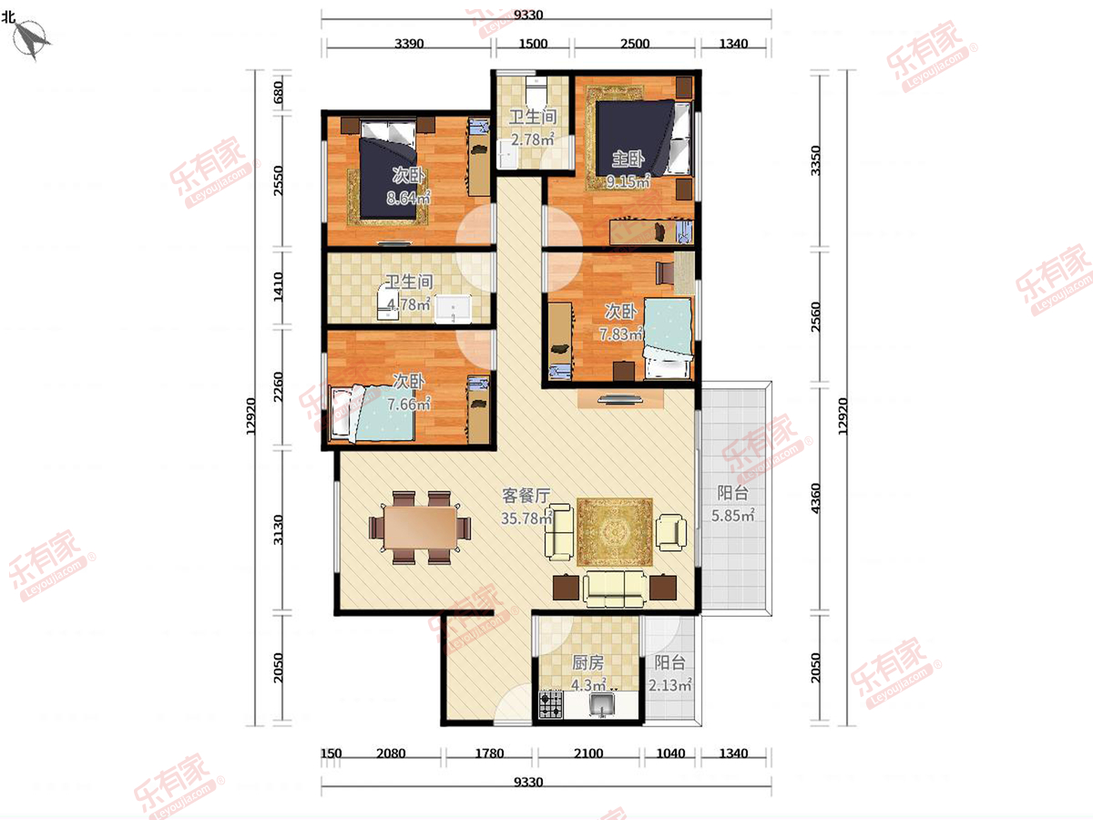 信义御城豪园户型图