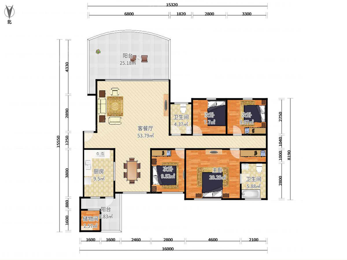 香域中央花园户型图