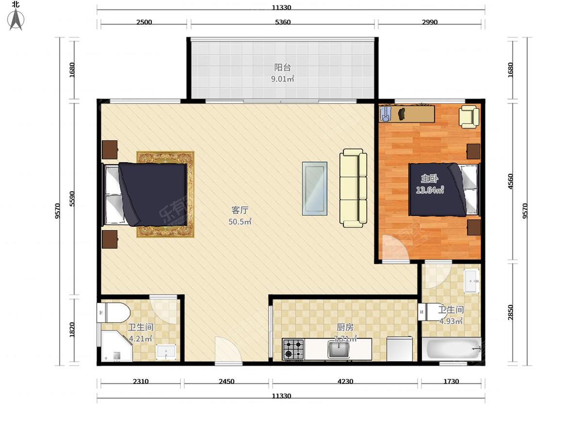 华鸿公寓酒店户型图