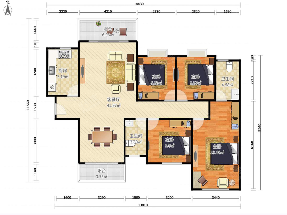 绿茵温莎堡户型图