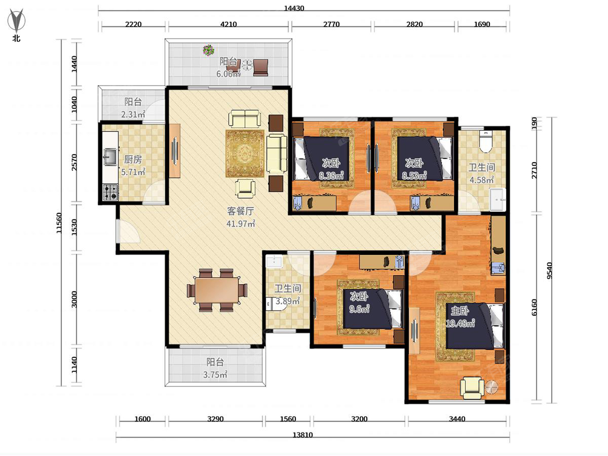 绿茵温莎堡户型图