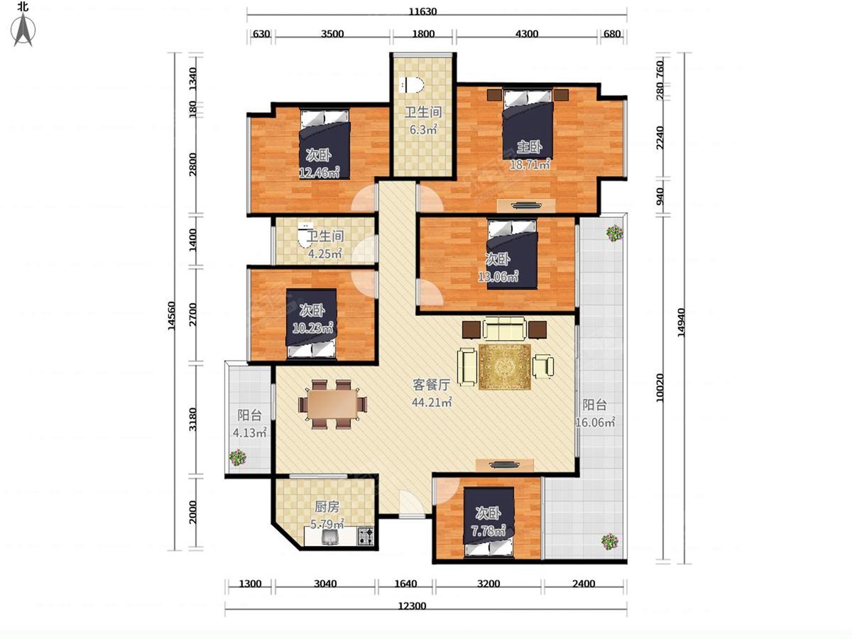 绿海湾花园户型图