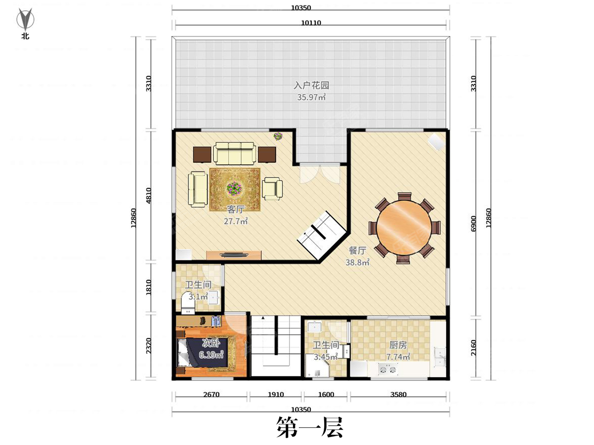 开沙住宅小区 4房2厅3卫 421㎡