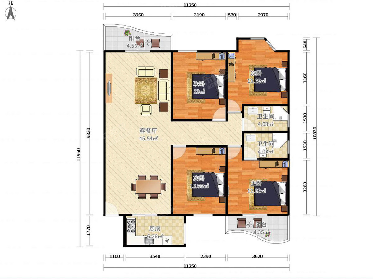 锦隆花园户型图