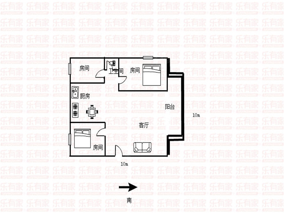 华侨城 3房2厅1卫 97㎡-广州华侨城租房