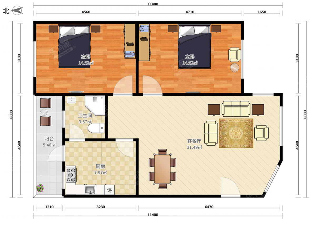 柏苑新村户型图