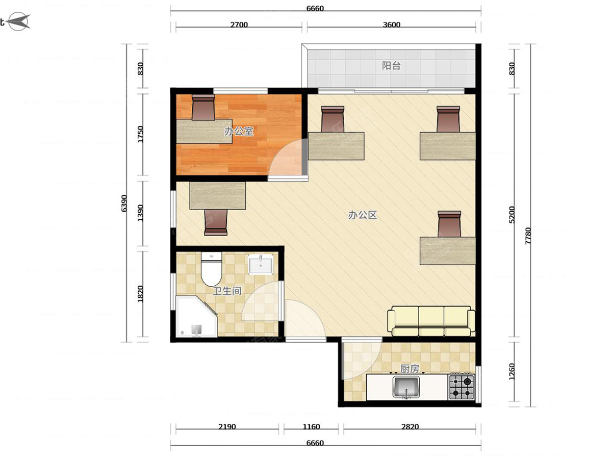 西苑广场电脑城户型图