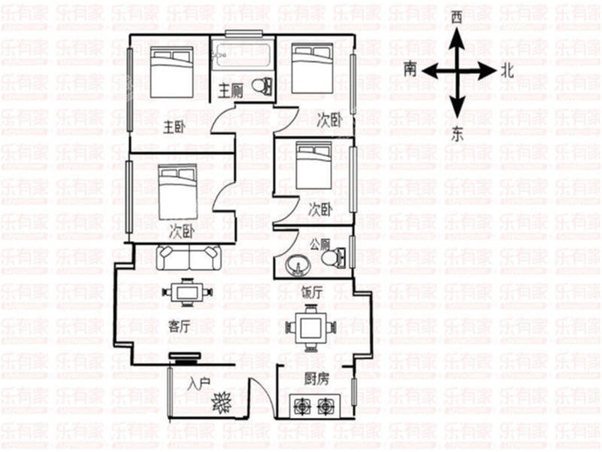 东江学府五期 4房2厅2卫 144㎡