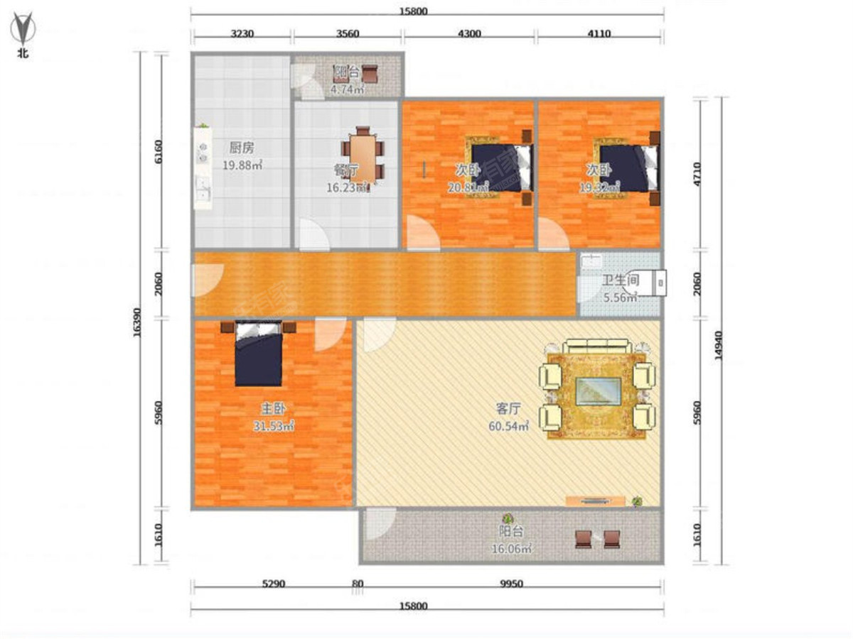 公路局宿舍(中山) 3房2厅1卫 102㎡-深圳公路局宿舍(中山)二手房