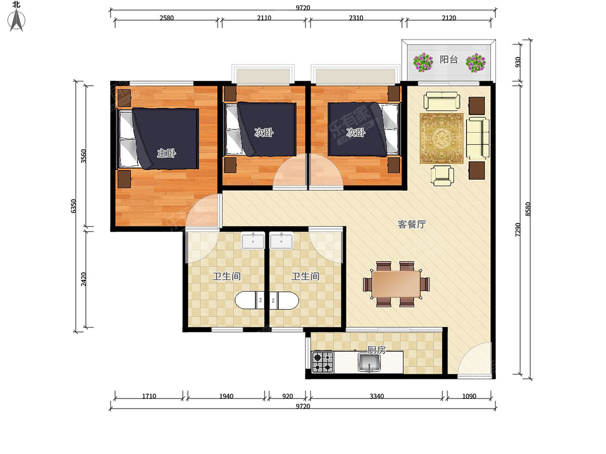 樟木头御景花园户型图