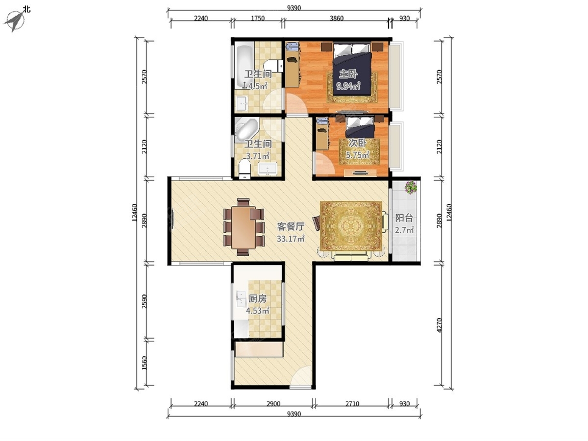 雍景园国际公馆户型图