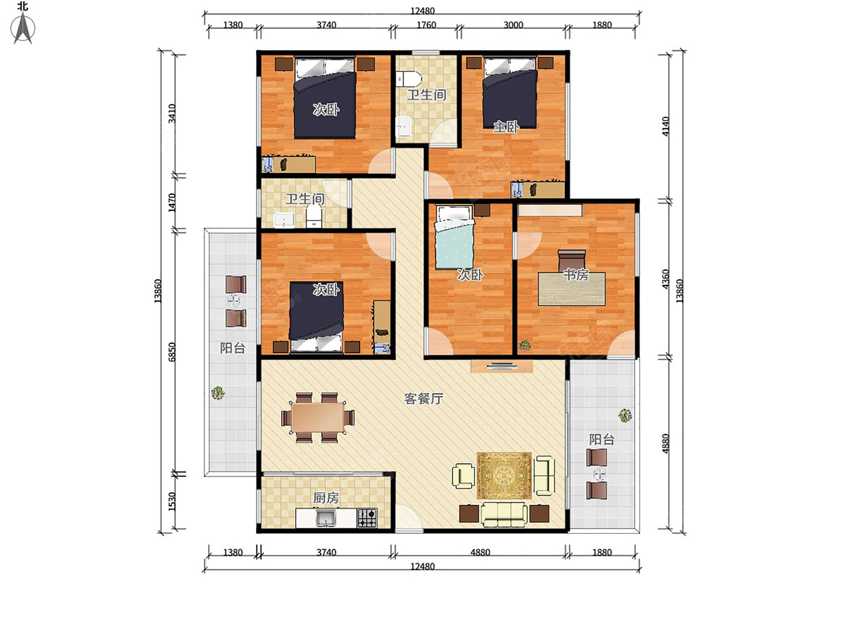 鹏基万林湖户型图