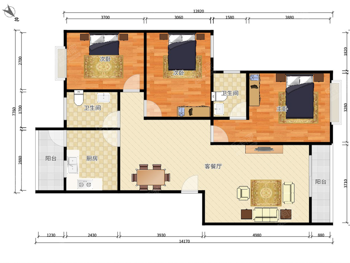 鹏达花园户型图