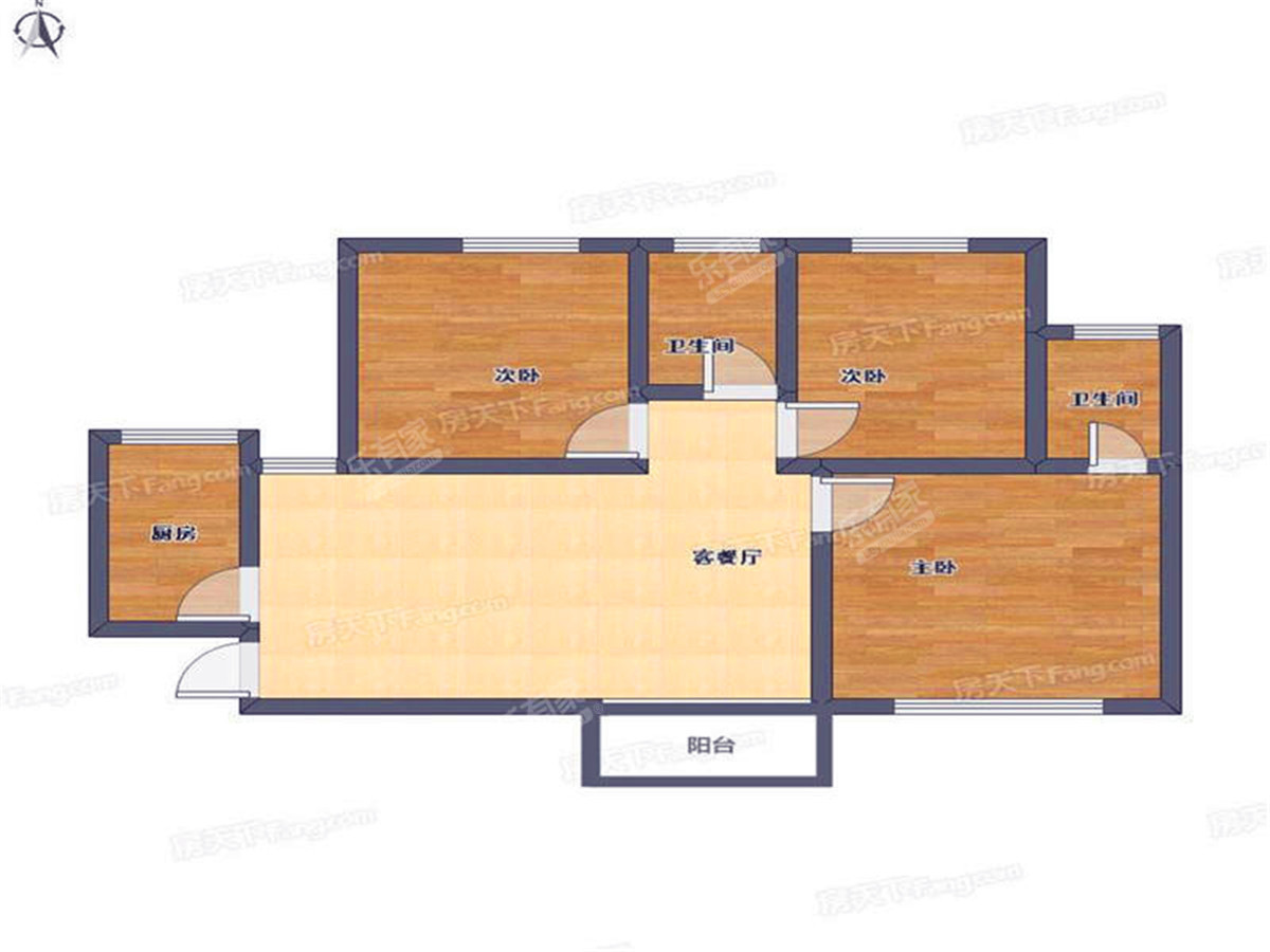 翠景花园 3房2厅2卫 81㎡