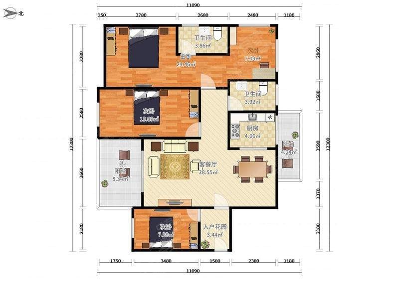 后海理想雅园户型图