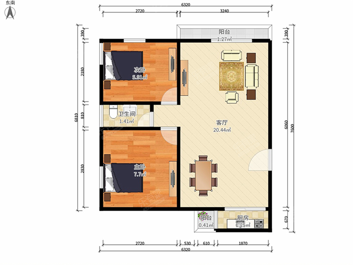 城市主场公寓户型图