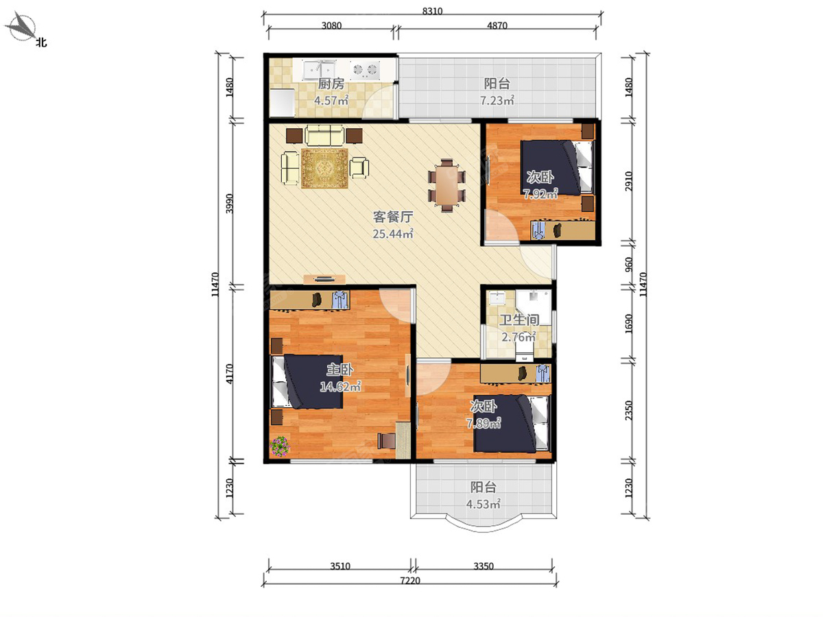 鸿基花园户型图