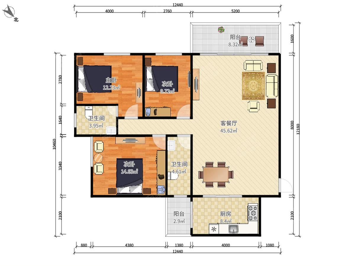 本因坊宝家园户型图