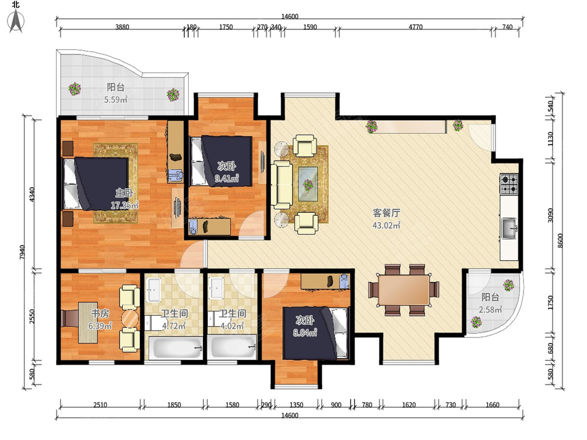 仙湖山庄公寓住宅楼莲塘户型图