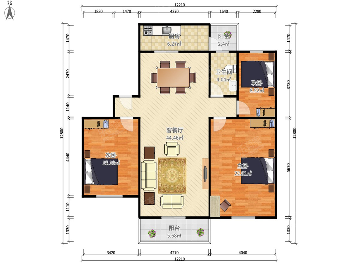 泰然广场户型图