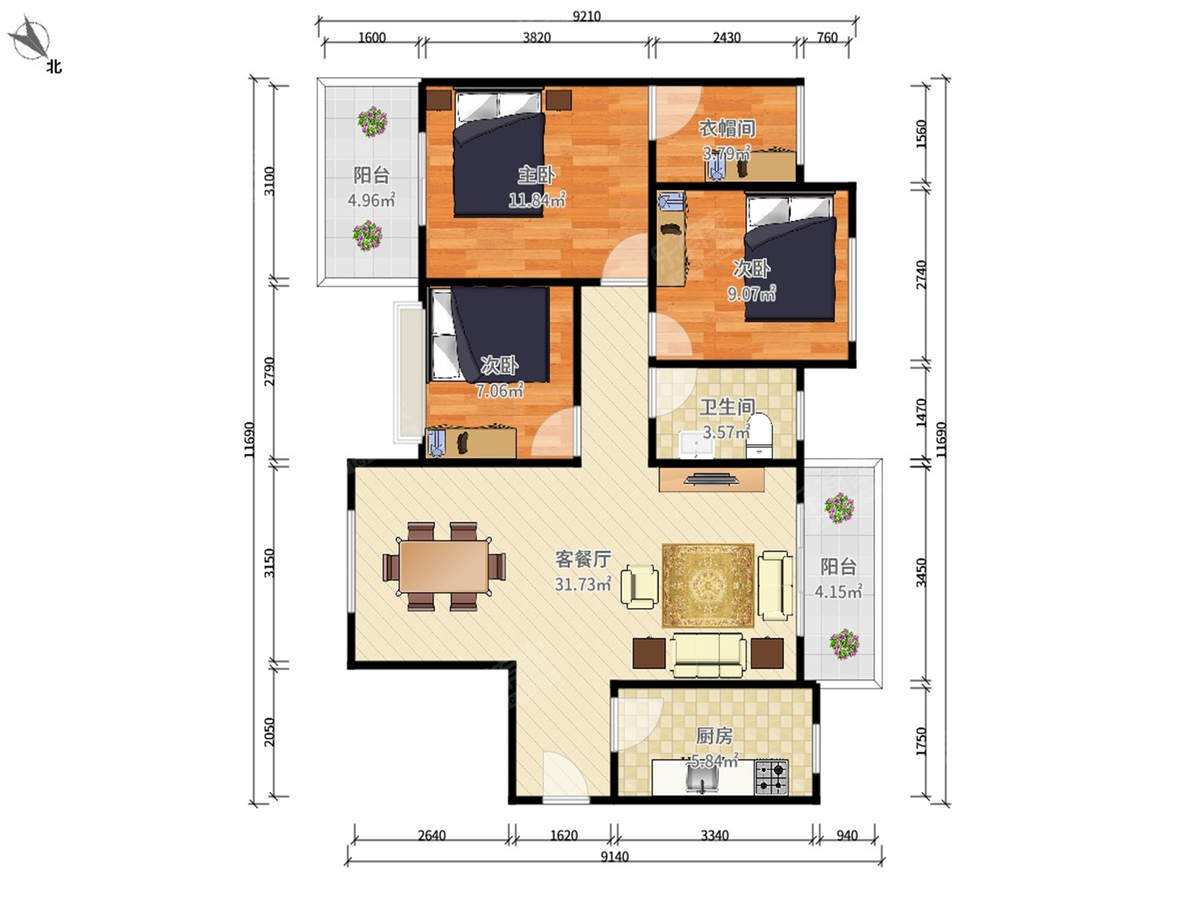 富民阁（柠檬时代)户型图