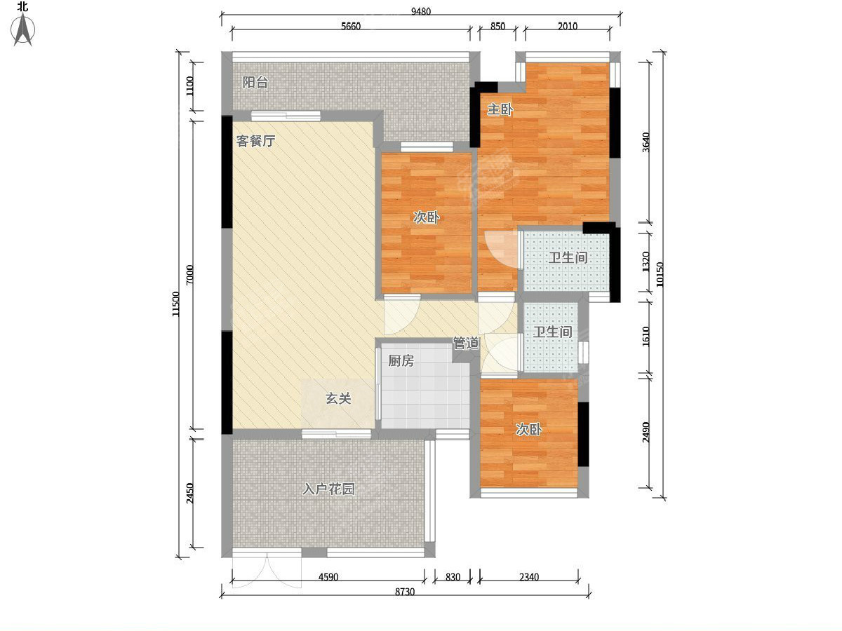 双城国际北区户型图