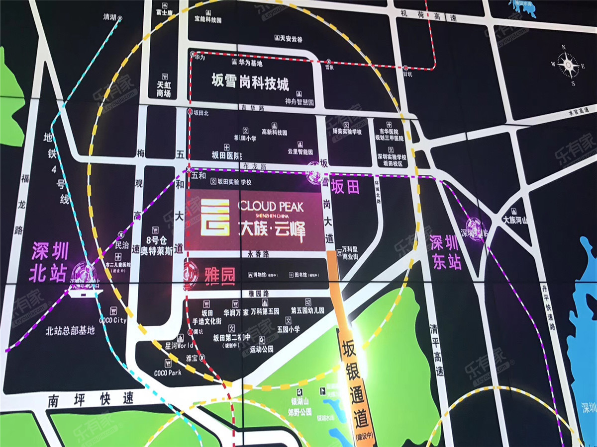 大族云峰花园交通区域图