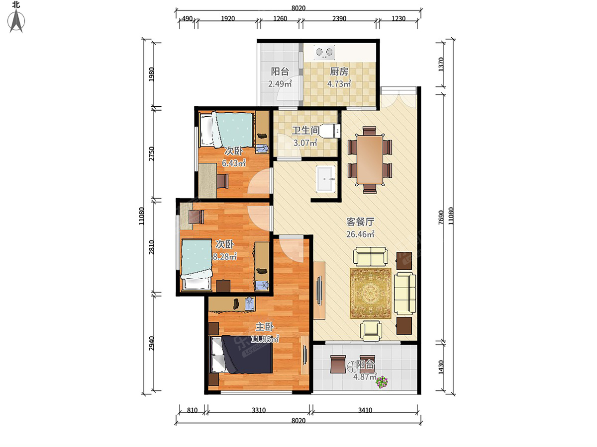 山海美域花园户型图