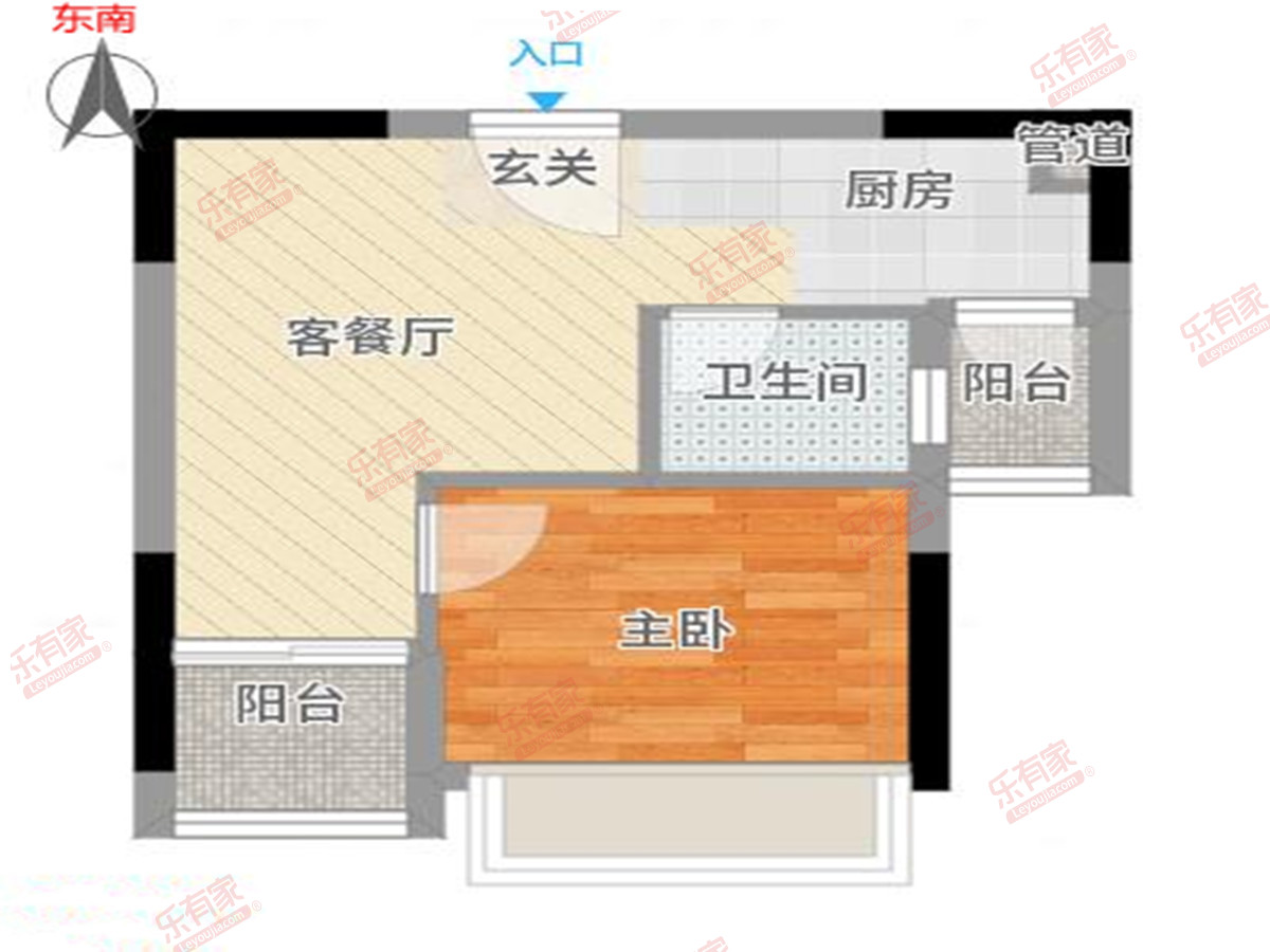 金茂·现代城2期 1房1厅1卫 48㎡-佛山金茂·现代城2期租房