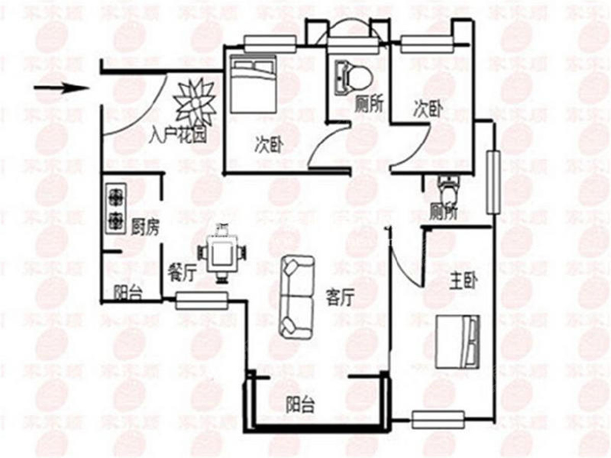 绿茵温莎堡户型图