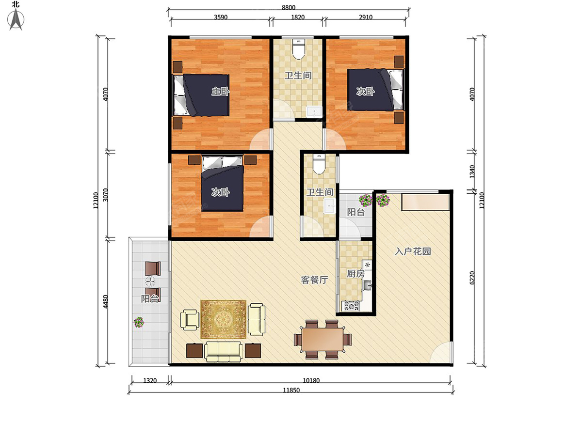 中惠沁林山庄户型图