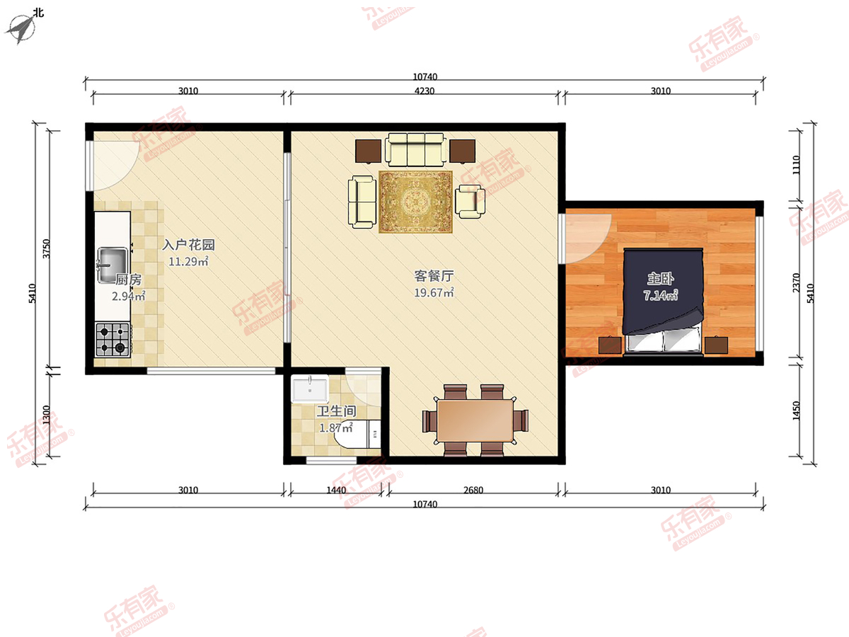 白金酒店公寓户型图