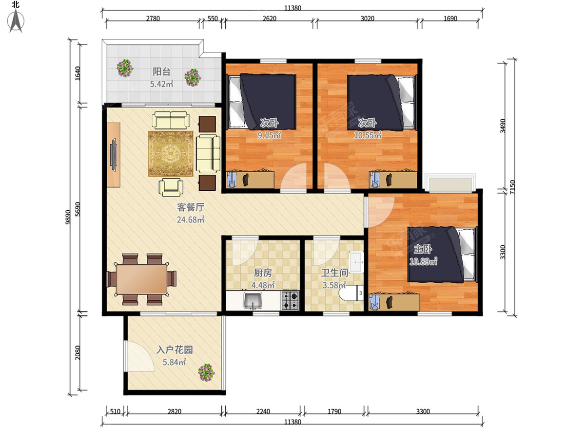 豪骏名苑，方正户型，通风采光佳，带地面花园，人车分流，近地铁，业主诚售，随时看房！