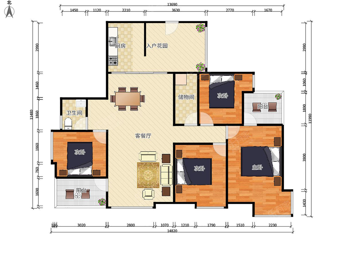 桃源居14区户型图