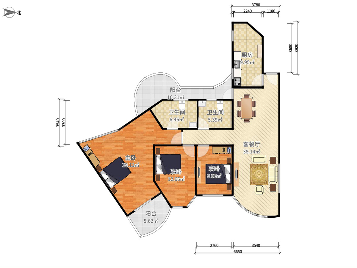 天安高尔夫海景花园户型图