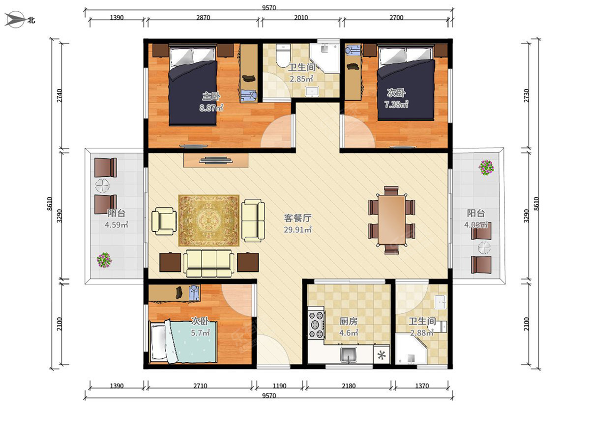 方基冲大街户型图