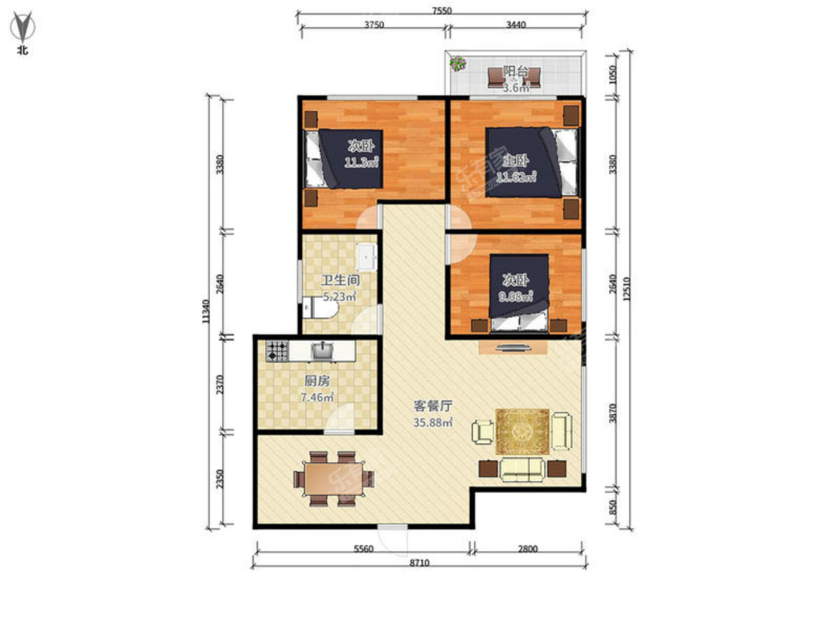 香蜜三村户型图