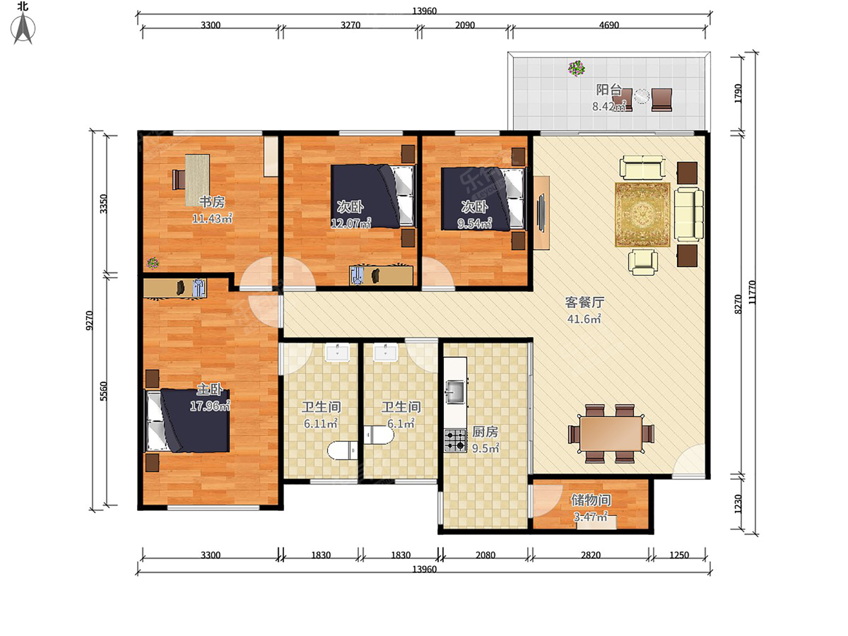 桃源居12区户型图