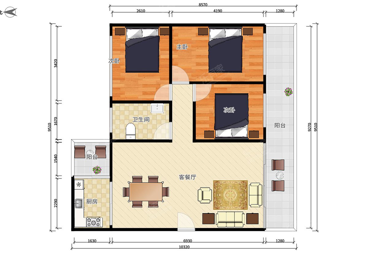 世纪春城二期户型图
