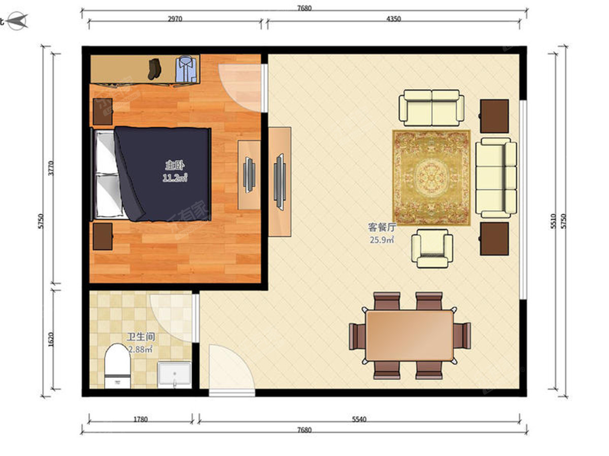 深爱大厦公寓户型图