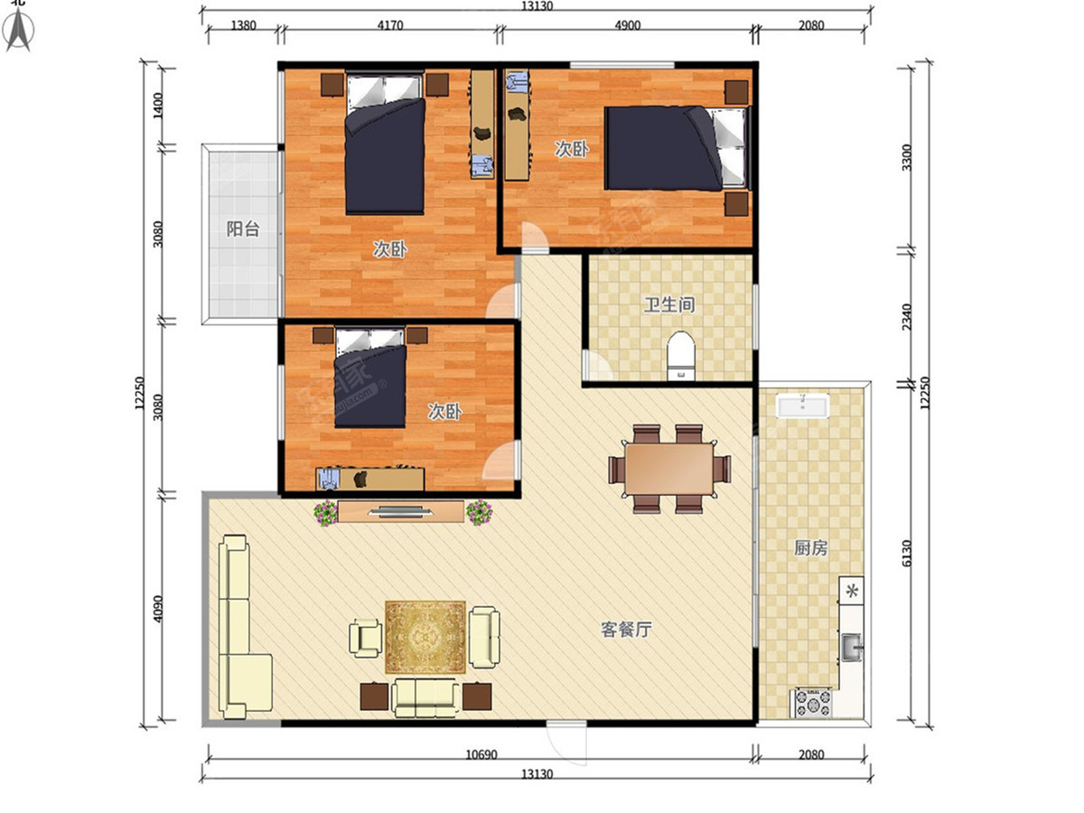 新兴花园(中山)户型图