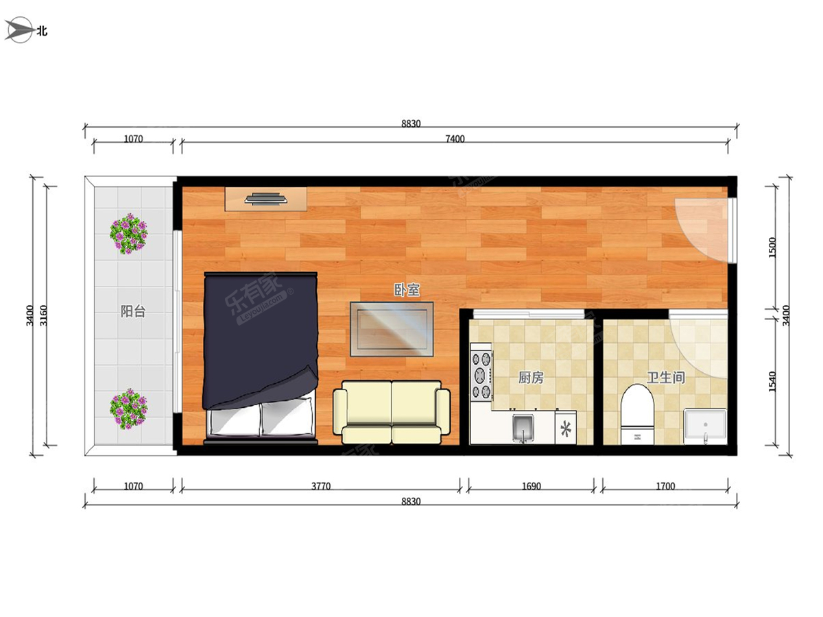 汉邦六六广场户型图