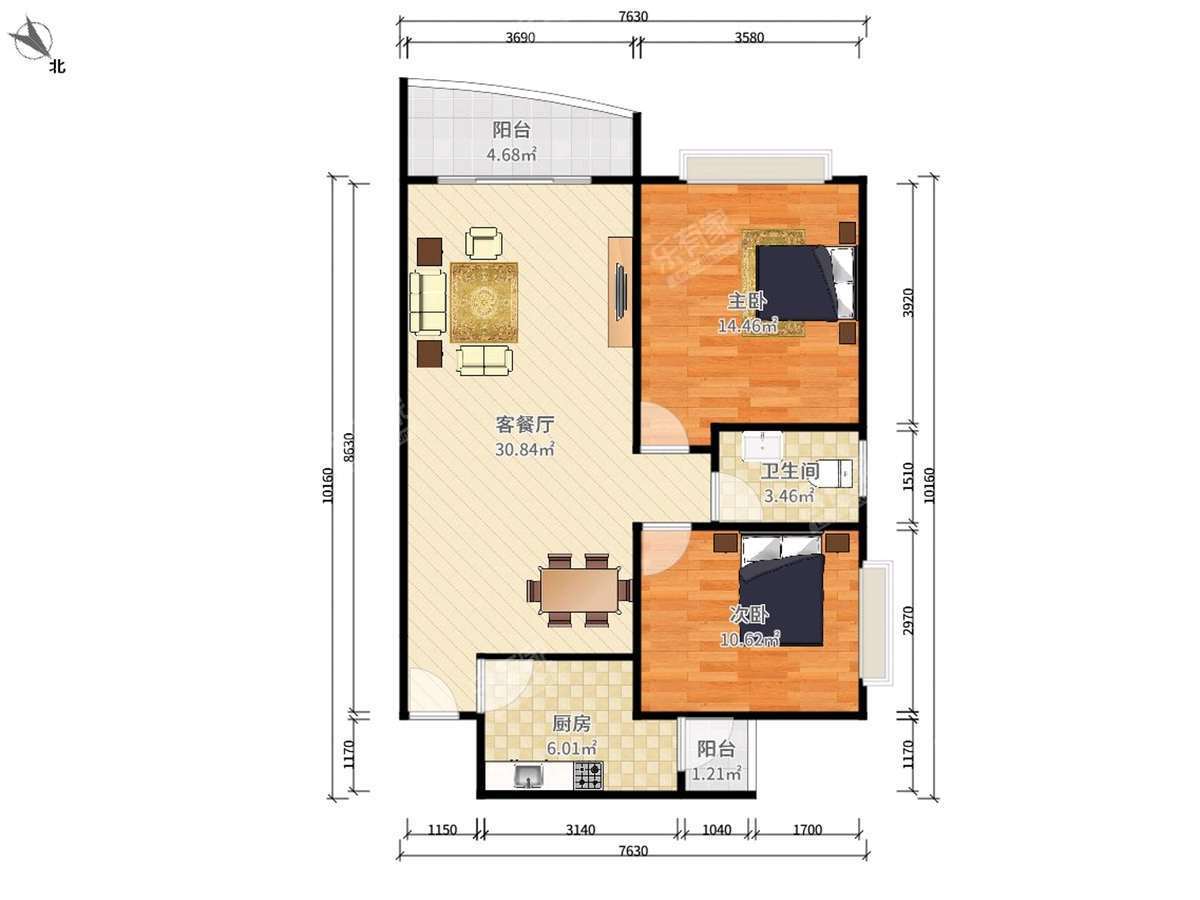 碧湖玫瑰园户型图