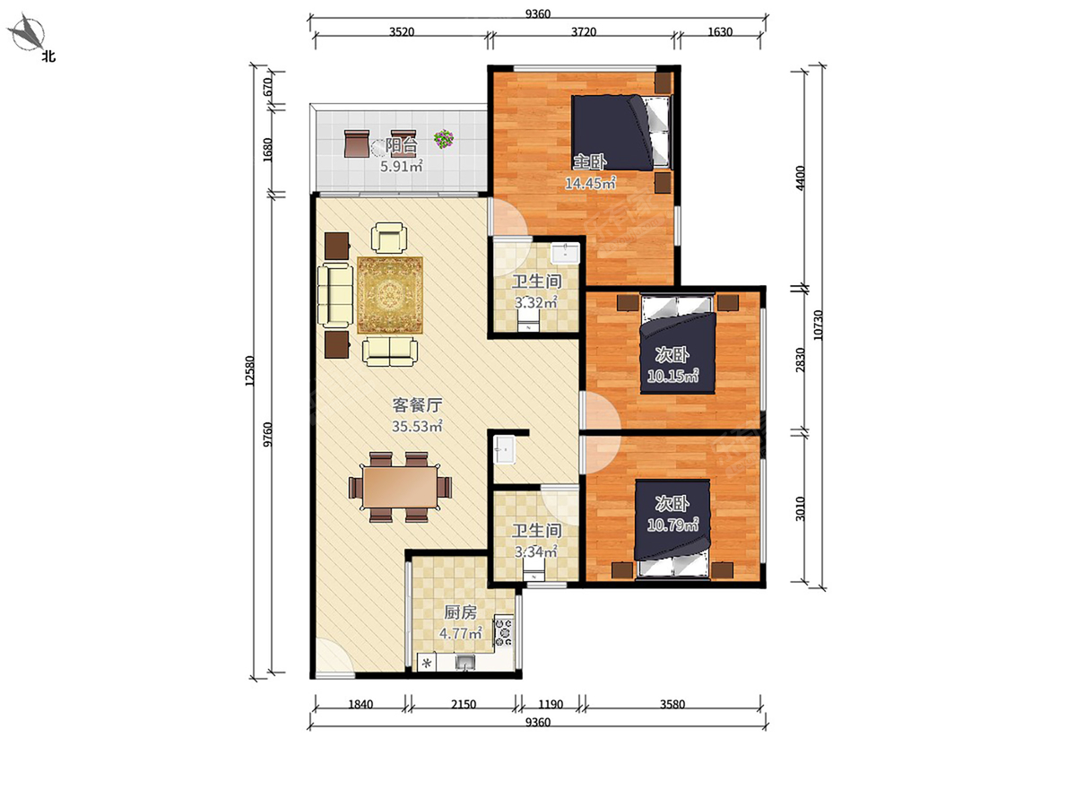 万科麓城三期户型图