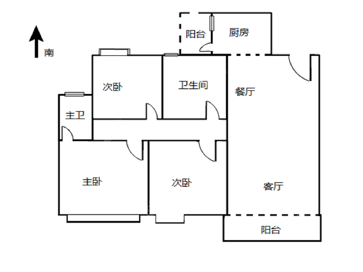 美域华庭 3房2厅2卫 90㎡-深圳美域华庭二手房