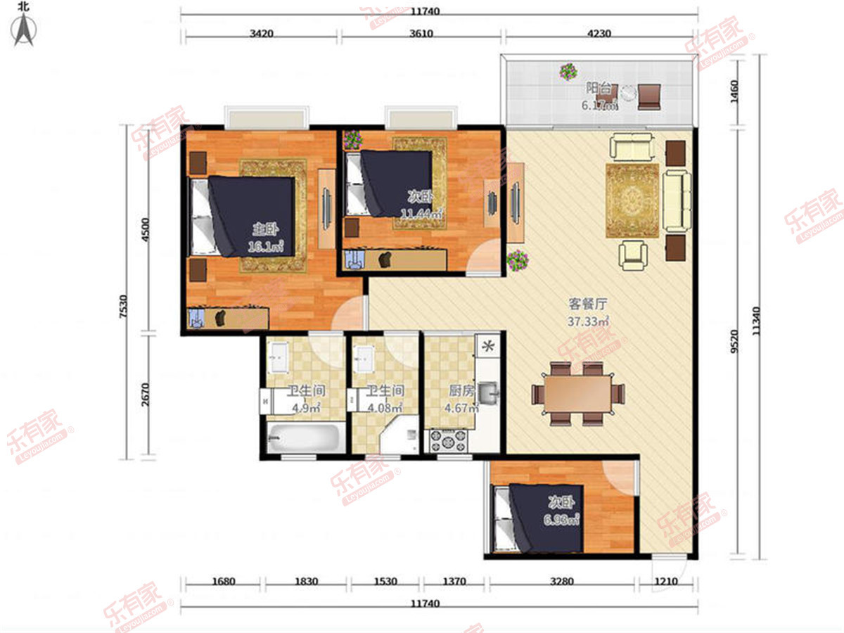 珠江四季悦城户型图