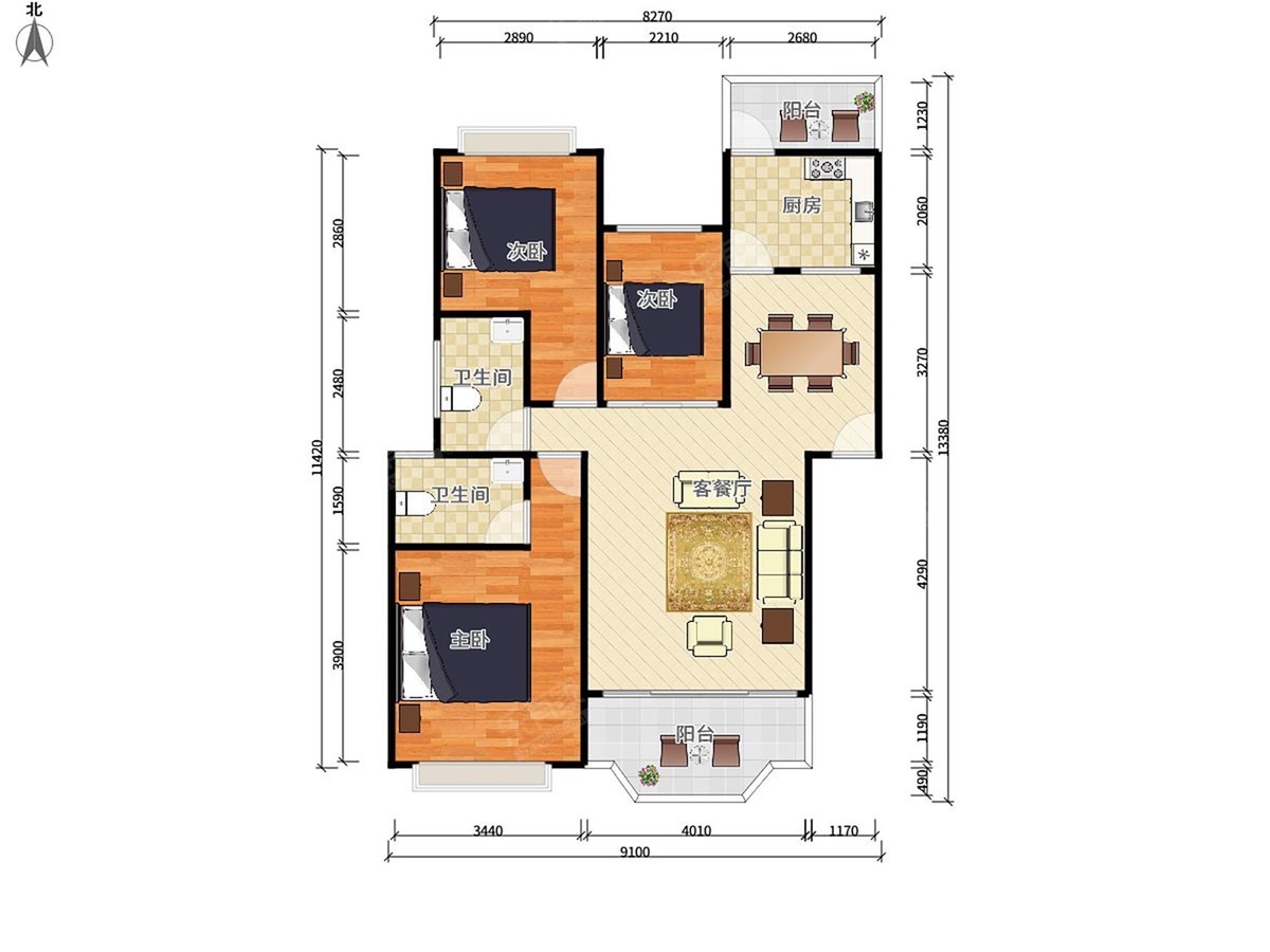 桃源居3区户型图