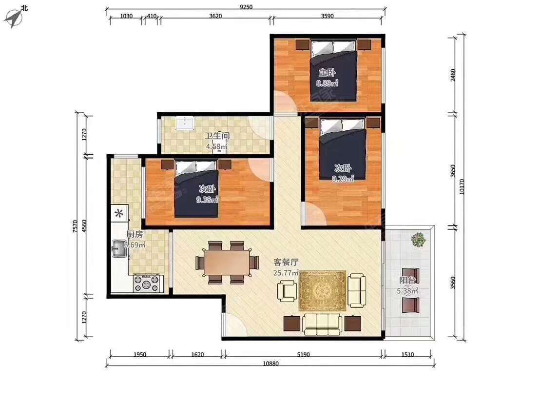 龙都花园户型图