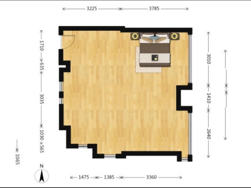 奥园康威广场南毛坯3室2厅70.25m²