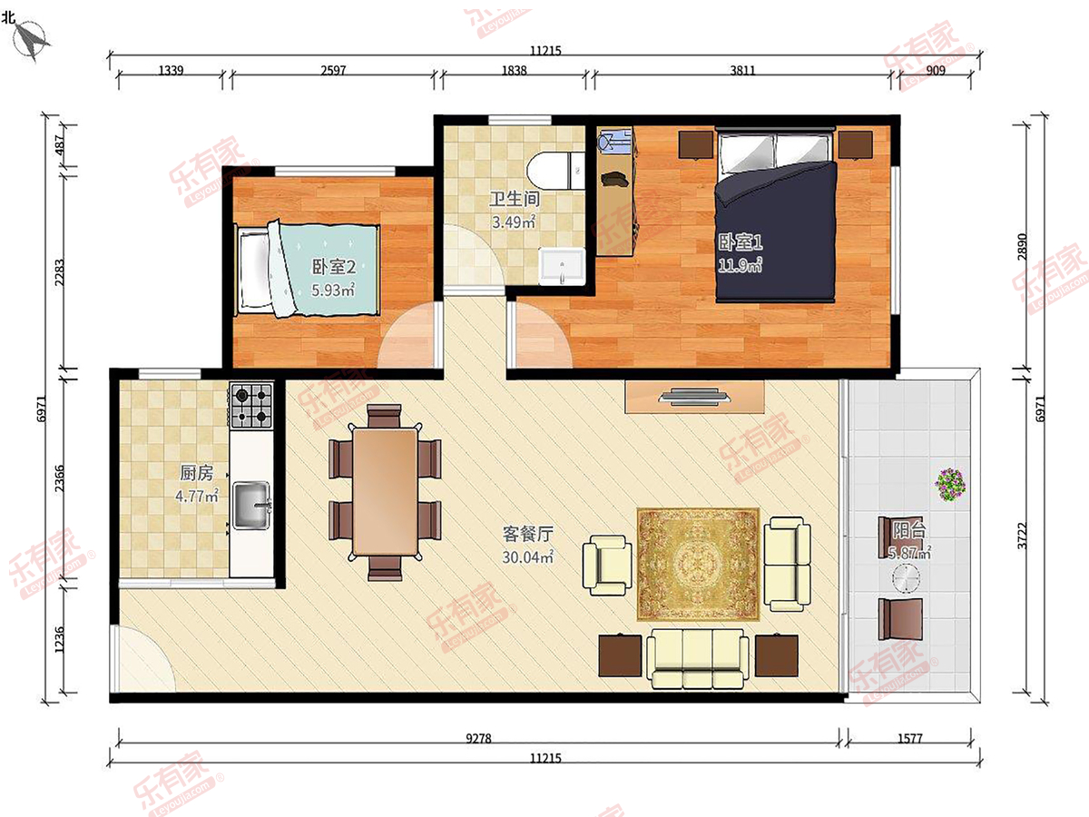 绿景公馆1866南区户型图